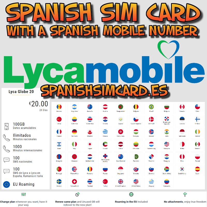 SIM Card - Lycamobile - 12GB for $20