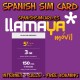 LLAMAYA SPAIN SPANISH PREPAID SIM CARD 3 GB INTERNET 150 MINUTES CALLS (ORANGE)