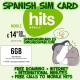 HITS MOBILE SPANISCH PREPAID SIM-KARTE 3GB + 500' INTERNATIONAL + 1000' HITS