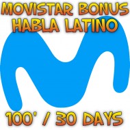 Movistar Испания Боно Хабла Латино 100 минут 4 недели