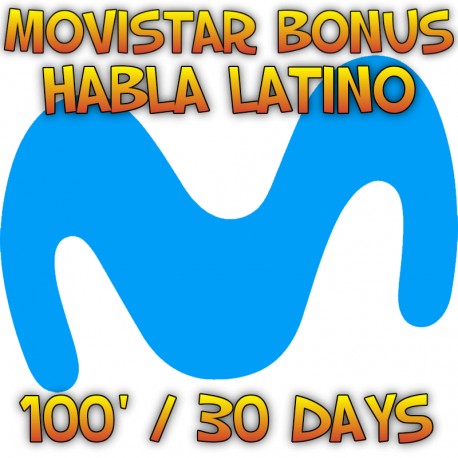 Movistar Espanha Bono Habla Latino 100 minutos 4 semanas