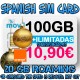 TUMOVIL SPAIN PREPAID SPANISCH SIM-KARTE 100 GB UNBEGRENZTE NATIONALE GESPRÄCHE (Orange)