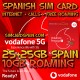 VODAFONE SPAIN PREPAID S SPANISH SIM CARD 25 GB INTERNET 5G + 300 INTERNATIONAL MINUTES