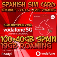 VODAFONE SPANIEN PREPAID L SPANISCH SIM-KARTE 100 GB 5G INTERNET + UNBEGRENZTE ANRUFE