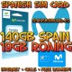 MOVISTAR SPAIN TOTAL PREPAID SPANISH SIM CARD 140GB INTERNET