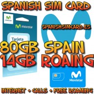 MOVISTAR SPAIN PREPAID PREMIUM SPANISH SIM CARD 120GB INTERNET 400' (WITHOUT ROAMING LIMITATION)
