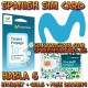 Movistar Tarifa 6 Spanish prepaid SIM card